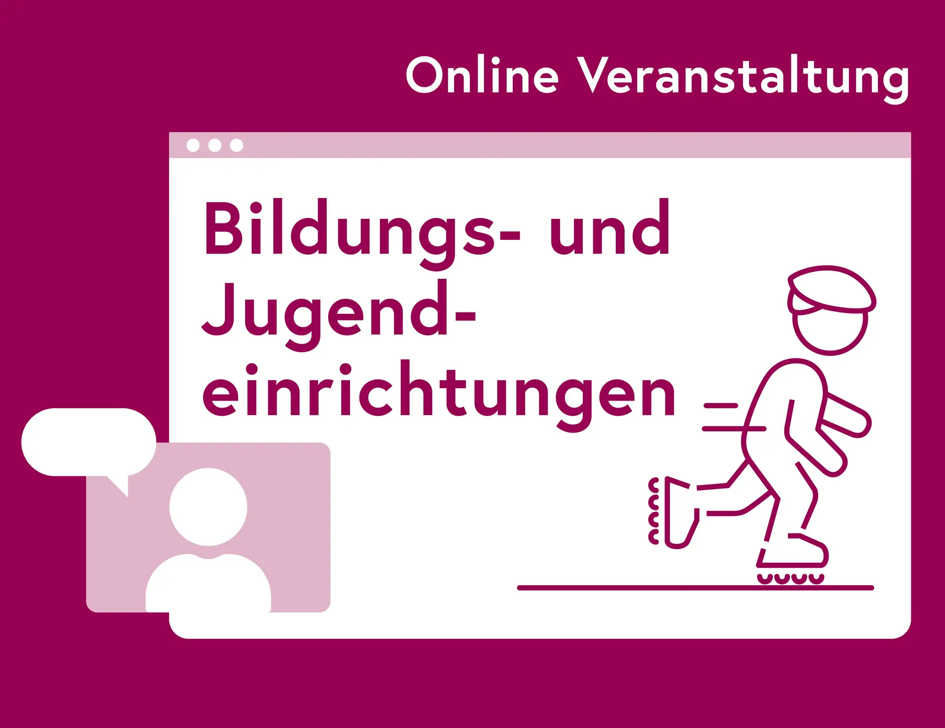 klimaaktiv mobil Webinar: Bildungs- und Jugendeinrichtungen Das Sujet zeigt eine Illustration für ein Webinar des klimaaktiv-mobil-Programms "Bildungs- und Jugendeinrichtungen"